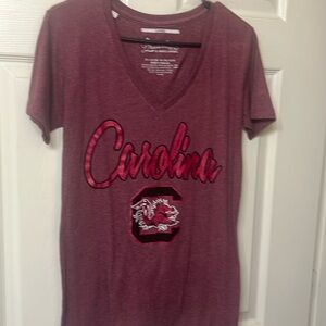 Carolina Gamecock Short Sleeve V Neck